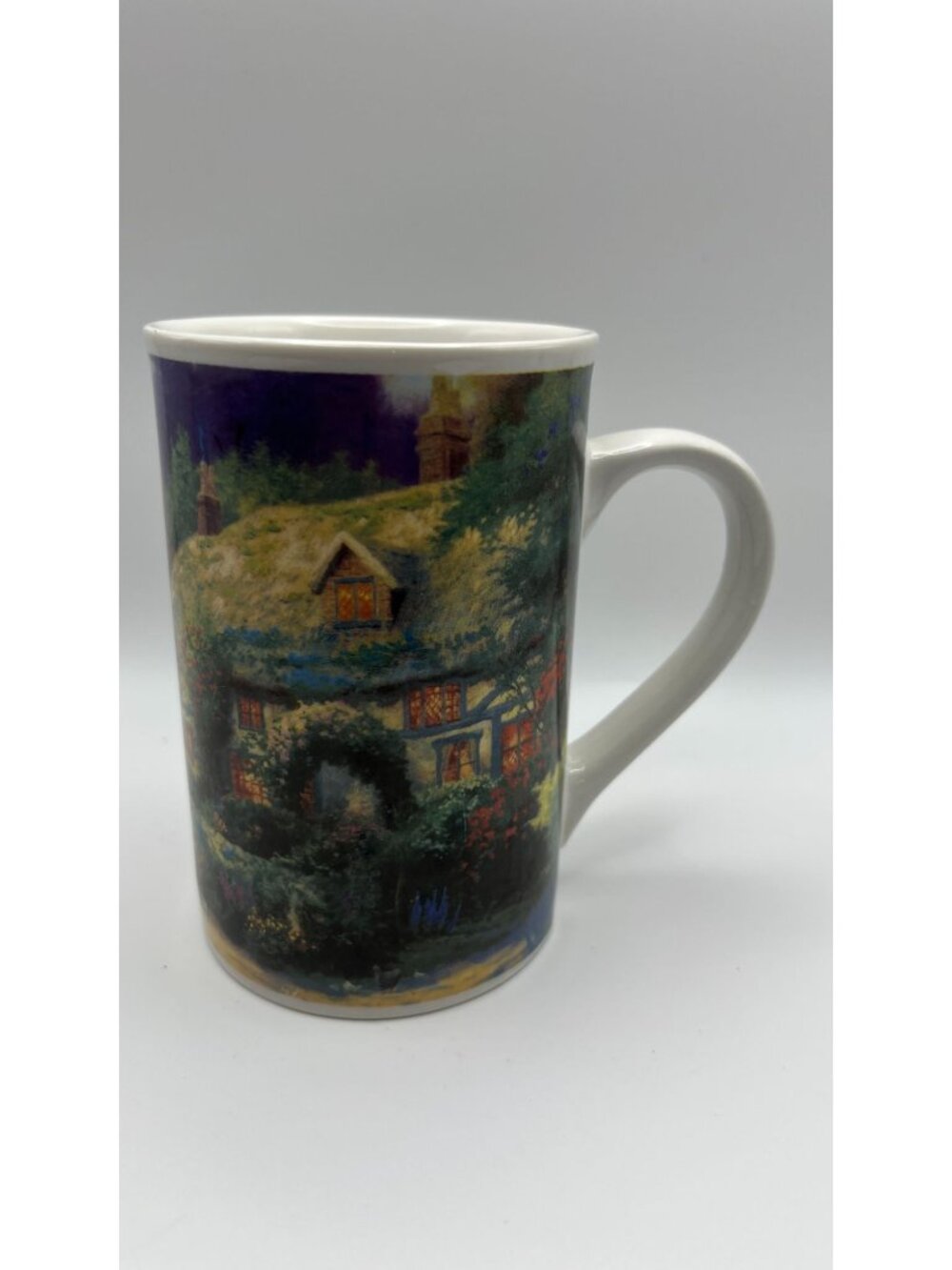 Thomas Kinkade Cobblestone Village Ceramic Mug Dishwasher & Microwave Safe 1998 - Picture 2 of 6